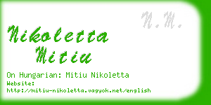 nikoletta mitiu business card